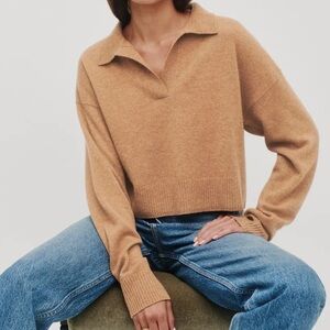 Reformation Cashmere Polo Sweater